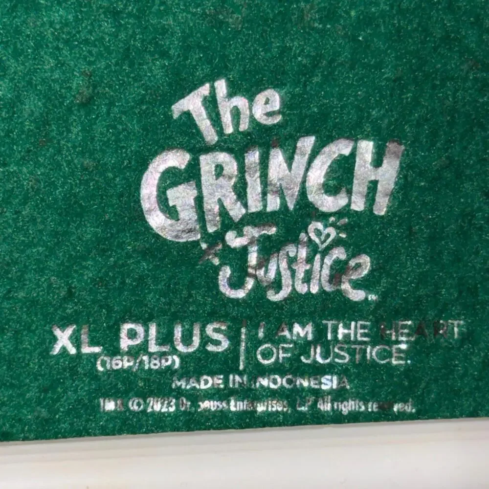 The Grinch x Justice Girls Sequin Split Hoodie XL Plus